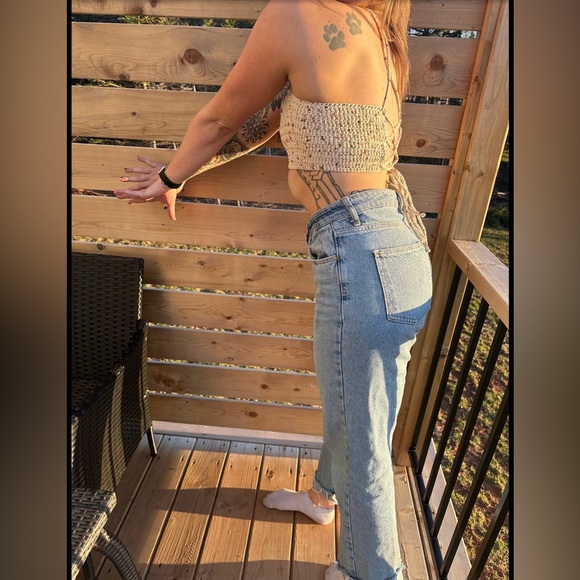 Hand crochet bra top - Picture 1 of 4